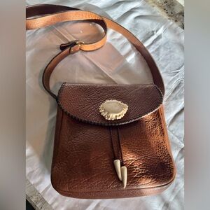 Bison Legacy: Buffalo leather antler artisan purse- Cody WY